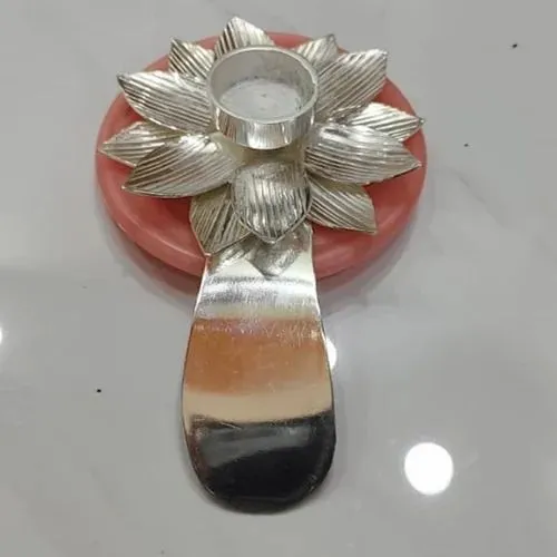 Resin & Aluminium Lotus Diya