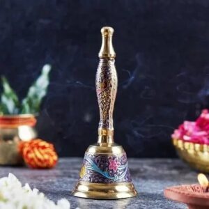 Handcrafted Brass Floral Prayer Bell