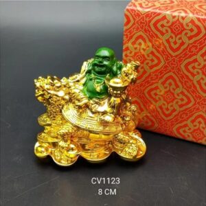 Green Robe Buddha on Dragon Turtle