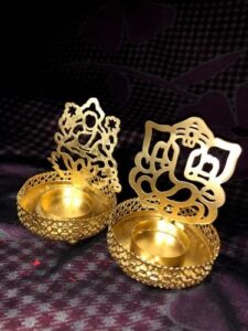 Ganesh Shadow Diya Metal
