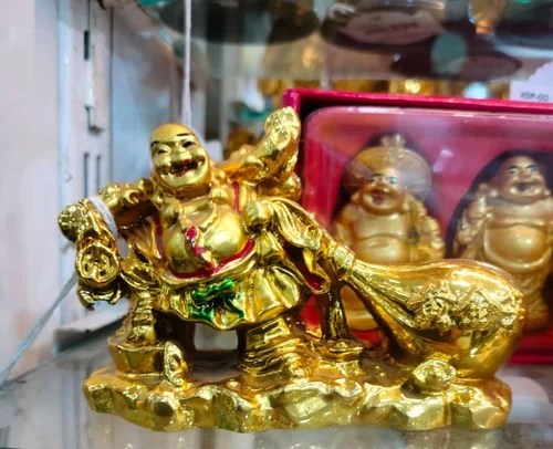 Golden Laughing Buddha Statue
