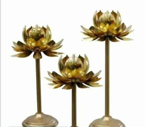 Metal Lotus Candle Stand