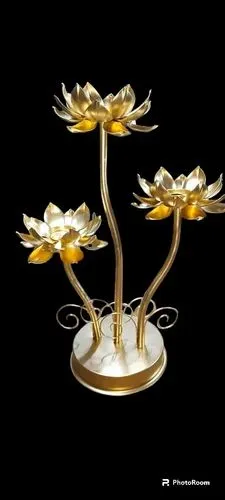 Metal Lotus Candle Stand