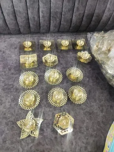 4 Inches Gold Color Metal Candle Holder