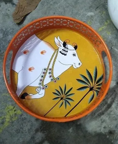 Metal Pichwai Tray