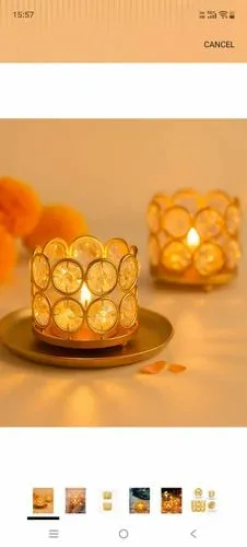Polished Decorative Candle Holder