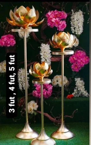 Metal Lotus Candle Stands