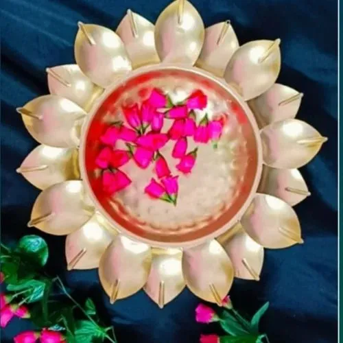 12 Inch Lotus 12 Inch Metal Lotus Urli