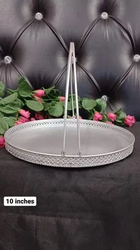 12-Inch Round Dual Plated Metal Tray