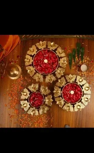 12 Inch Lotus Metal Urli Set